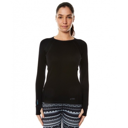 gladstone-camping-centre-stocks-xtm-ladies-long-sleeve-top-merino-230-gsm-black