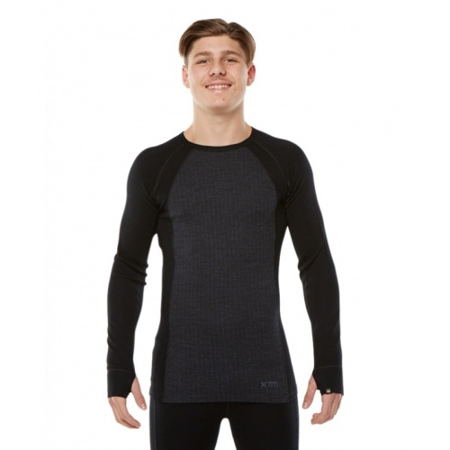 gladstone-camping-centre-stocks-xtm-mens-long-sleeve-top-merino-230-gsm-black-herringbone
