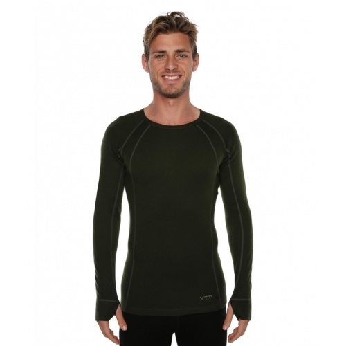 gladstone-camping-centre-stocks-xtm-mens-long-sleeve-top-merino-230-gsm-forest